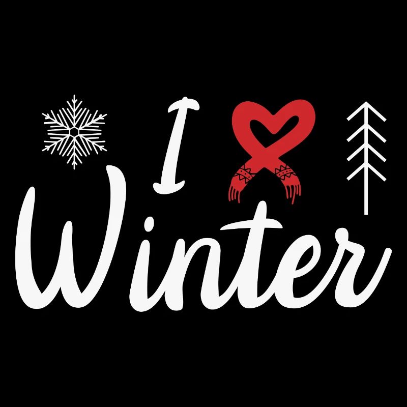 Ich Liebe Winter, Schnee, Kälte und Schneemann
