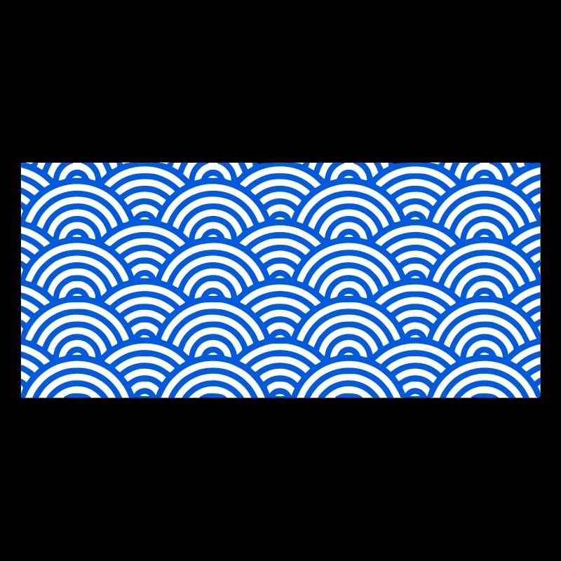Blue Sushi Waves Pattern