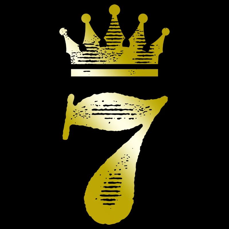 7 Chiffre Couronne Or