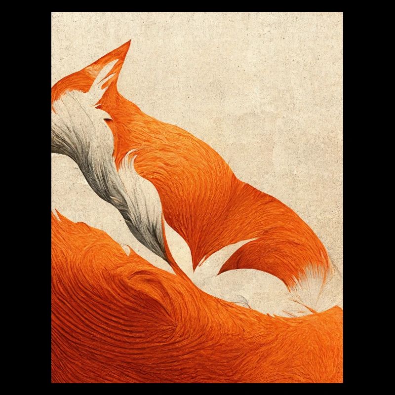 Renard abstrait dans la nature