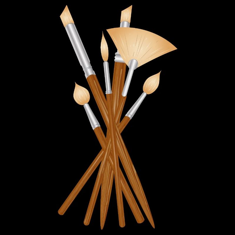Set de pinceaux d’artiste de différentes formes