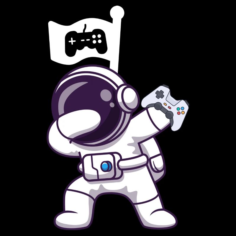 Gaming Shirt Dabbing Astronaut with Controller