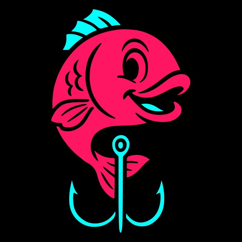 Fisch Angelhaken Comic