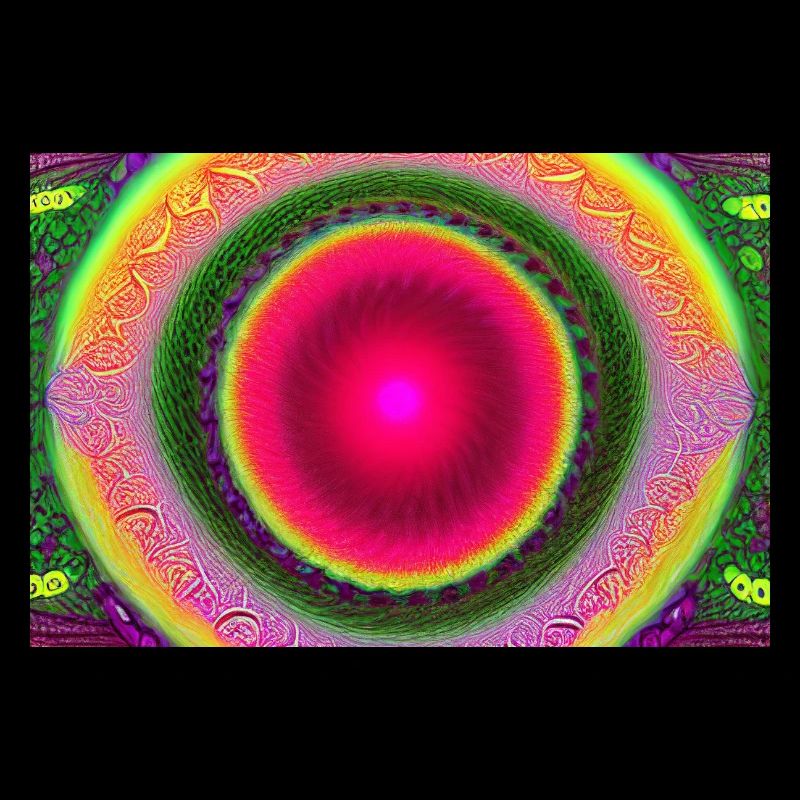 Mandala Néon Hypnotique
