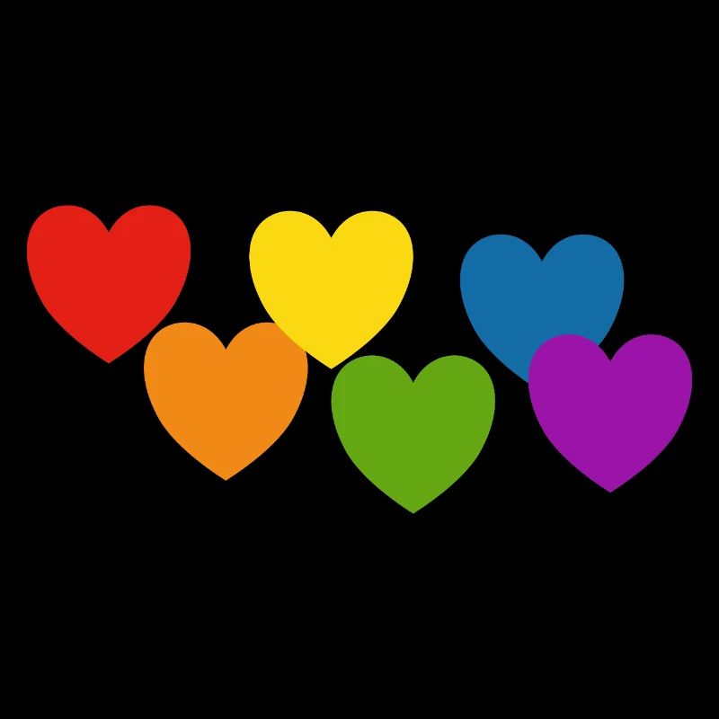 Coeurs arc-en-ciel Pride