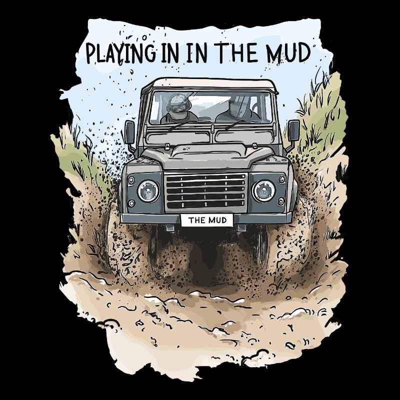 Defender Land 4x4 Rover Mud Comic