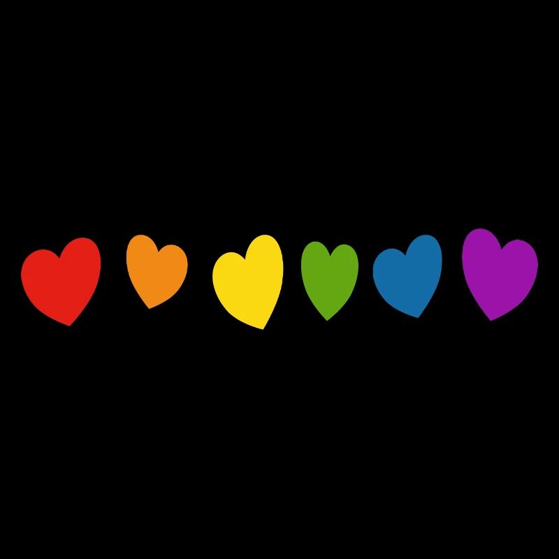 Coeurs arc-en-ciel LGBT Pride