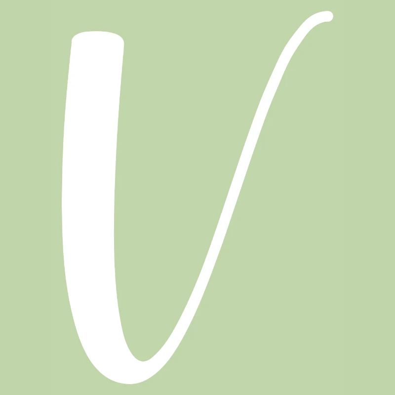 Calligraphie, initiale V