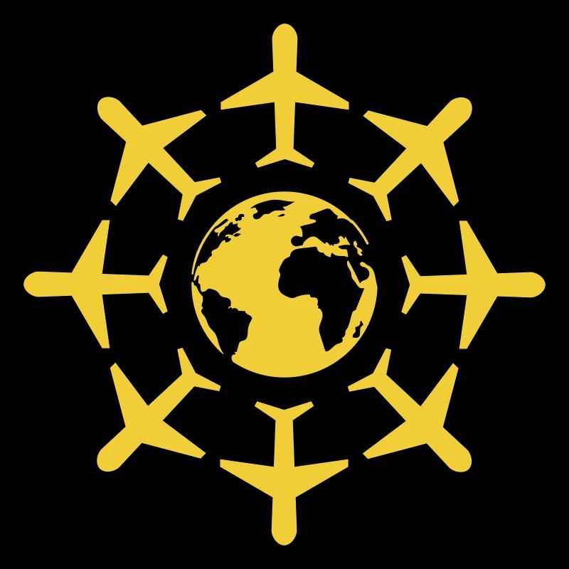 Globe avec des avions