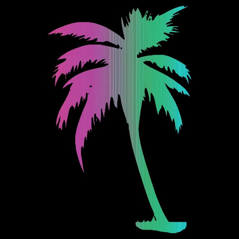 Tropical Beach Paradise Palm Rainbow 10