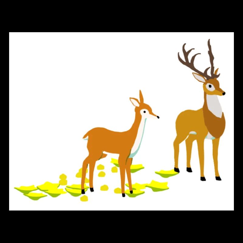 Reh und Hirsch