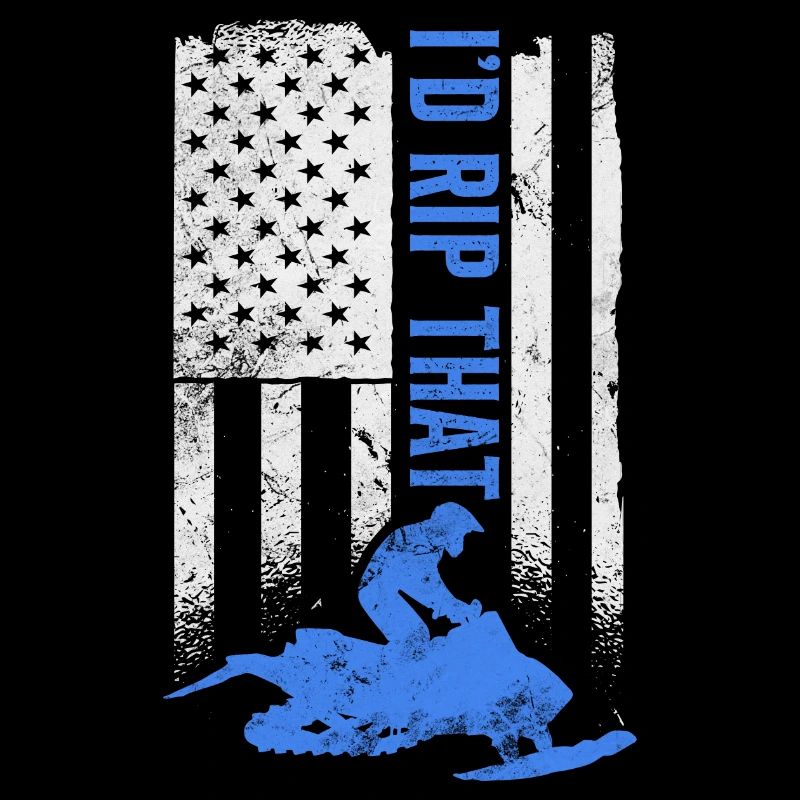 I'd rip that | USA Flag and Biker
