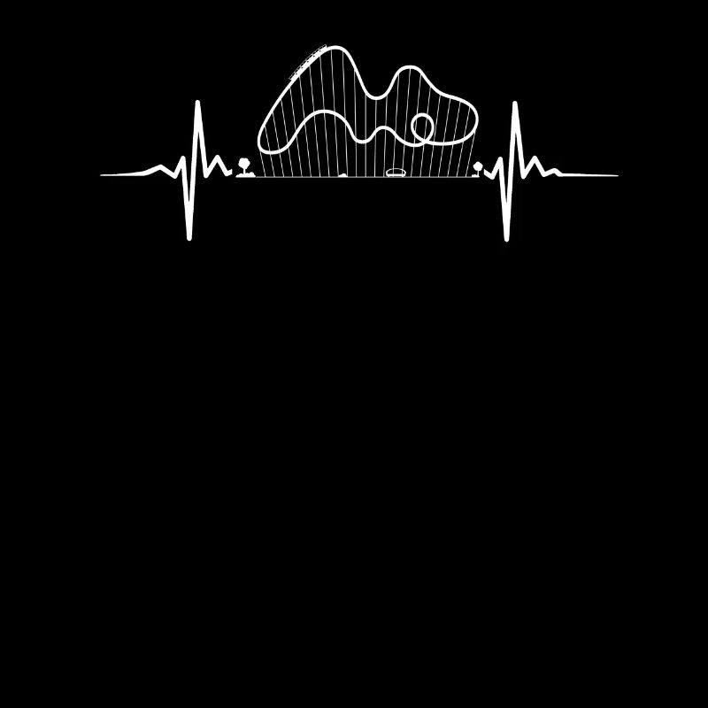 Rollercoaster Heartbeat EKG Achterbahn
