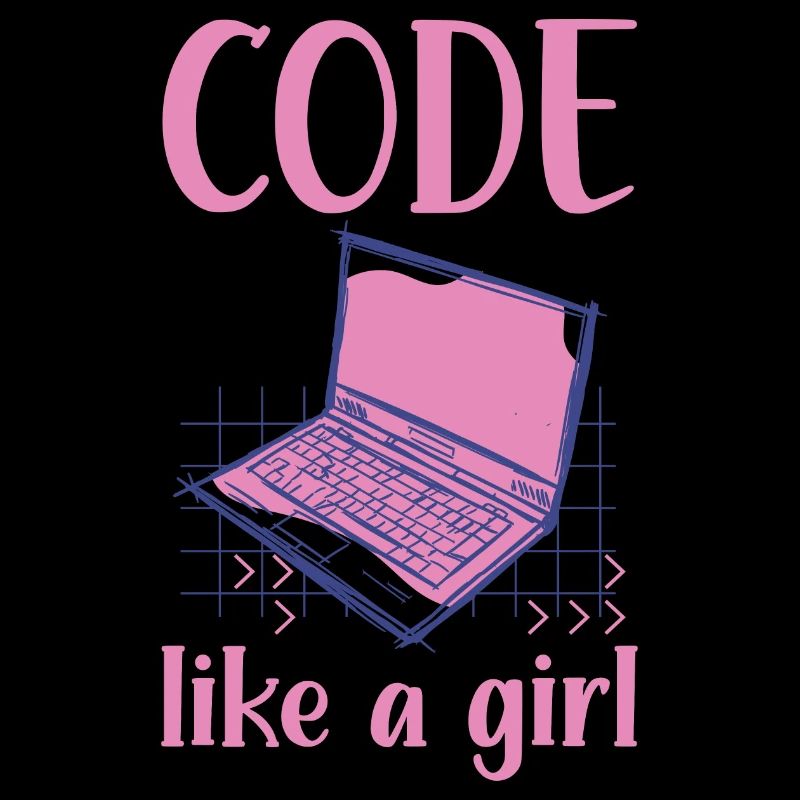 Code Like A Girl Programming Coder Computer Geek D
