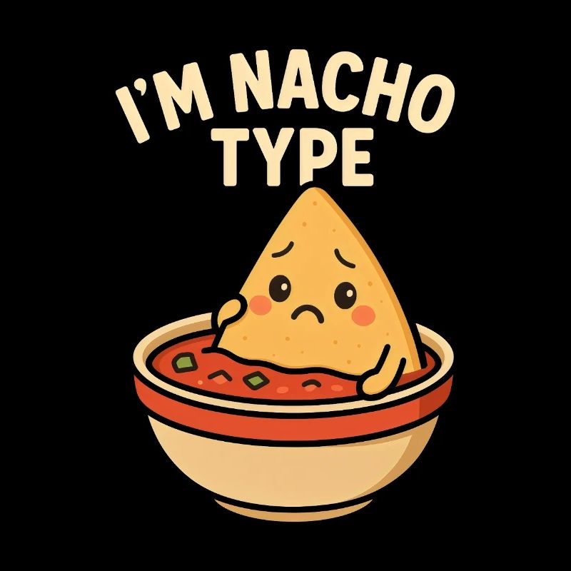 Je suis de type Nacho - Conception de jeu de mots Funny Sad Nacho