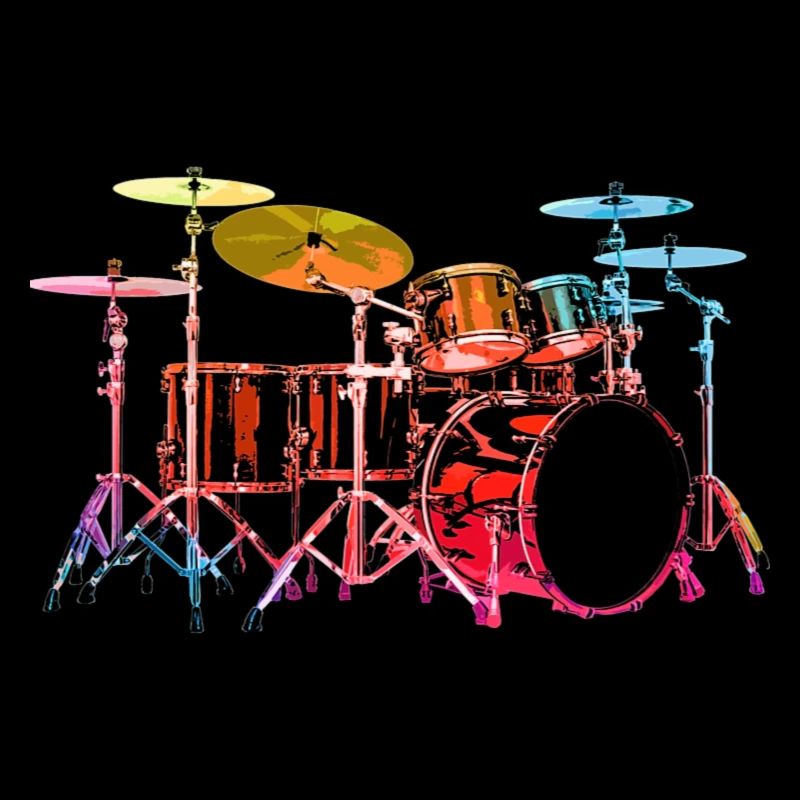 Drum Set kräftige digitale Farben