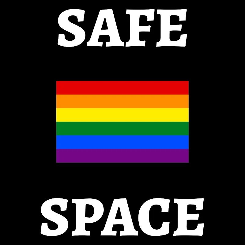 SAFE SPACE LGBT Drapeau arc-en-ciel