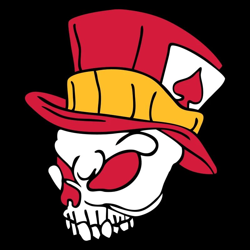 Skull with hat 01