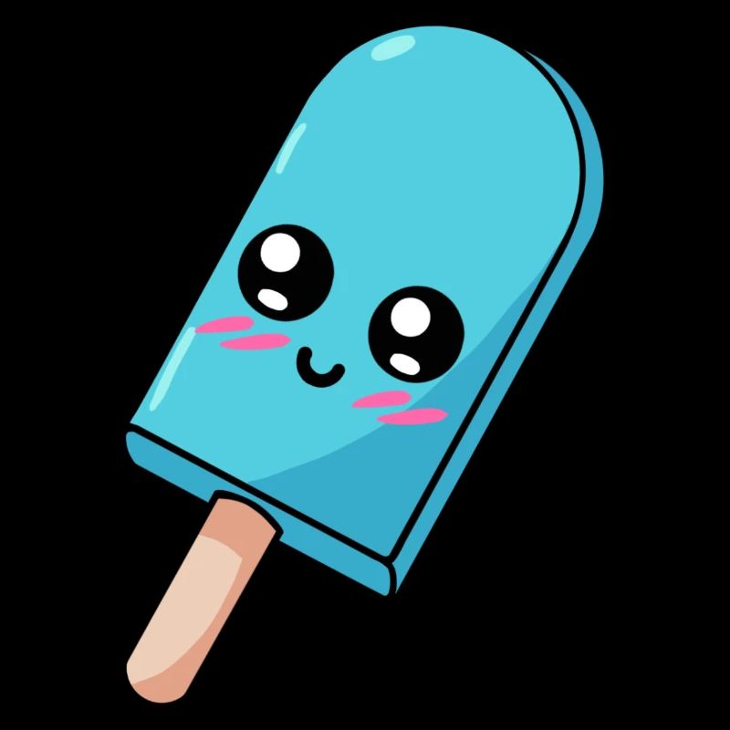 Glace bâton bleue