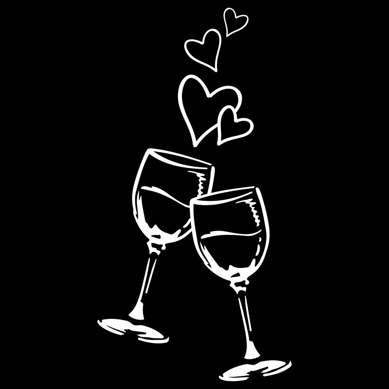 coeur de vin rouge