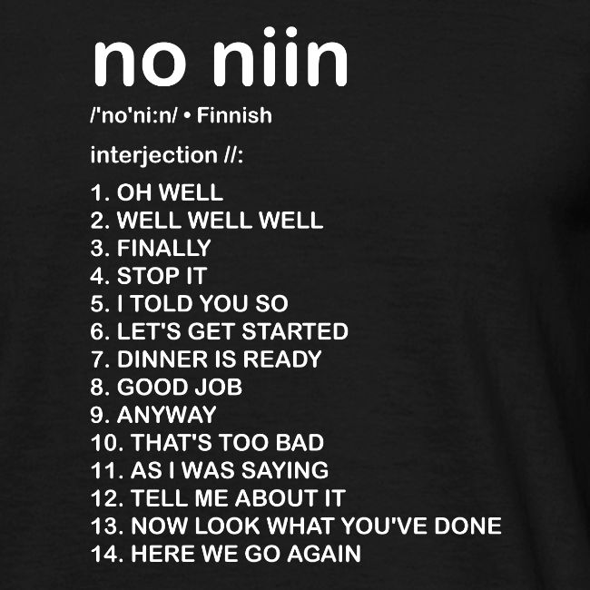 no niin in english