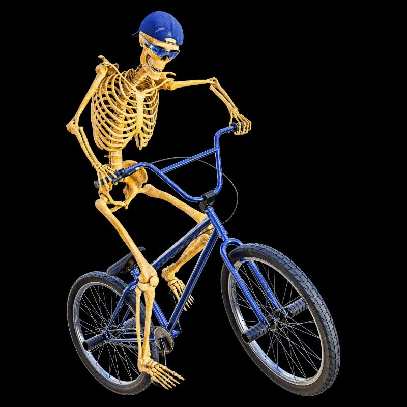 Sensenmann beim freestyle biken