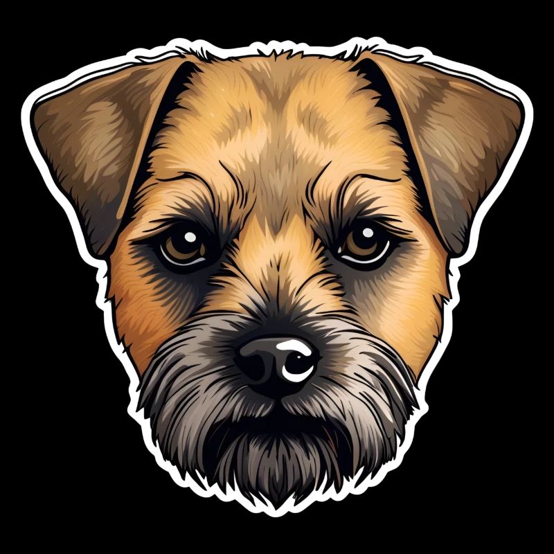 Border Terrier Dog - Illustration
