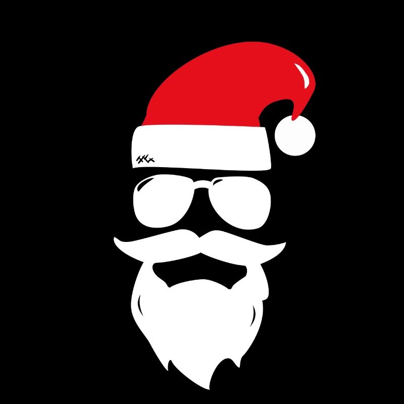 Weihnachtsmann Mütze Sonnenbrille Bart Santa