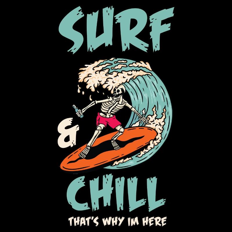 Surfing with a skeleton and a skull