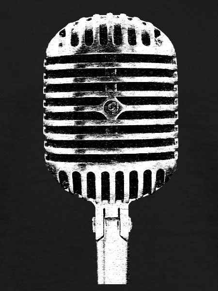 A cool retro microphone