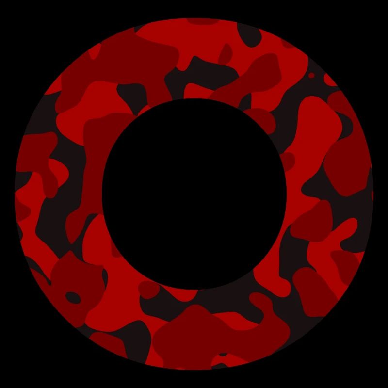 Buchstabe O Red Camo Design
