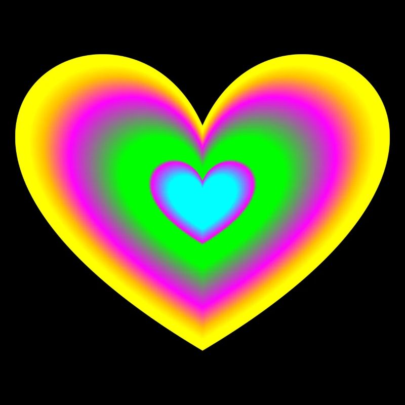 Herz bunt neon