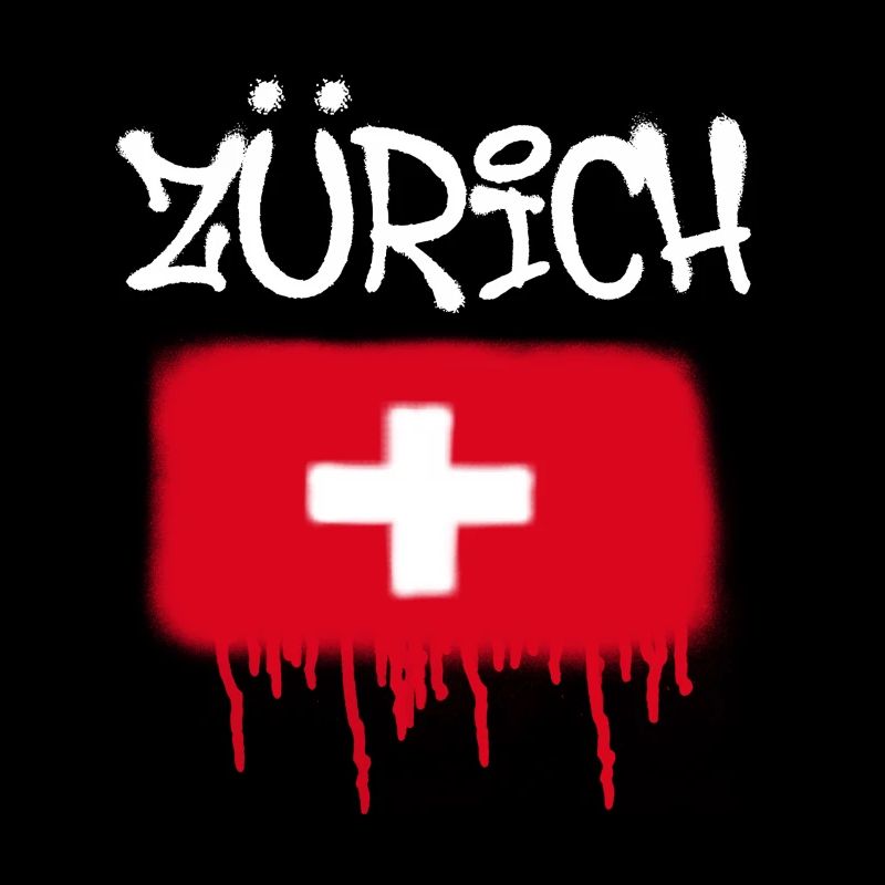 zurich, graffiti,drapeau,suisse,drapeau suisse