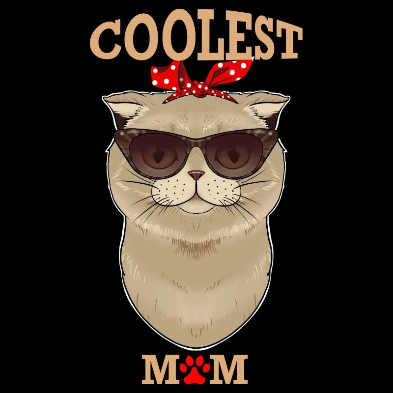 Scottish Fold Cat Maman I Chat le plus cool Maman I