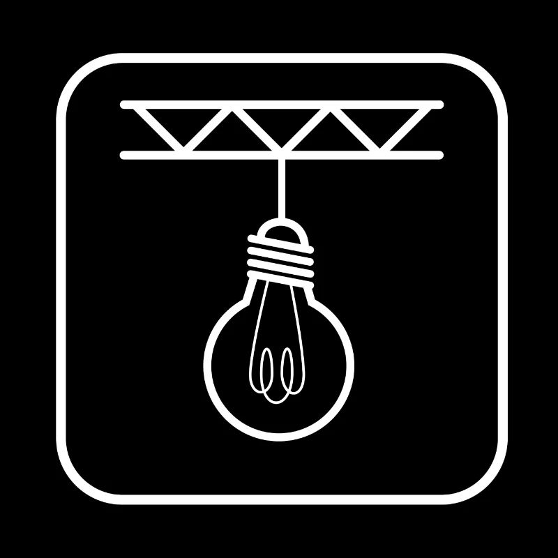 Lighting technology icon light bulb burner