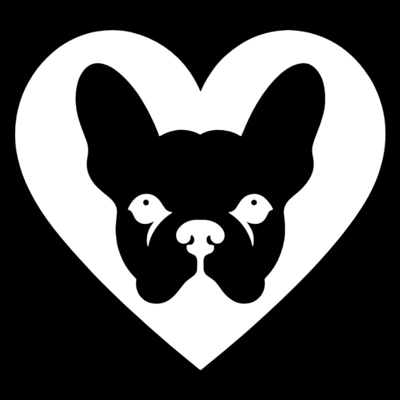 French bulldog in heart
