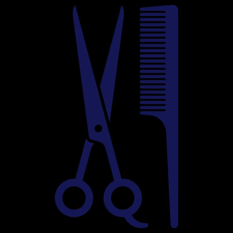 Ciseaux et peigne à cheveux