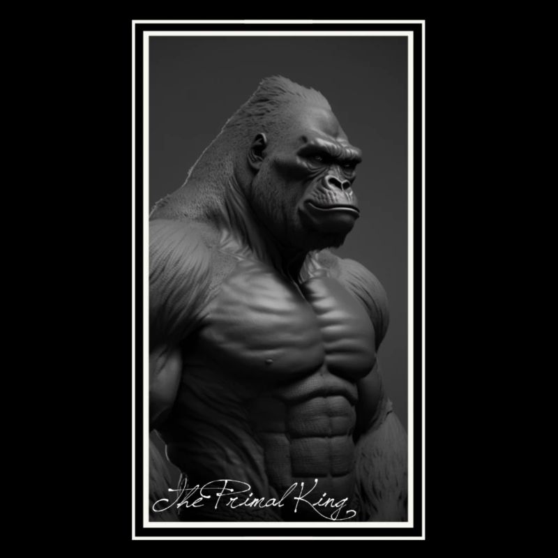 Primal King Gorilla - 3D-rendering