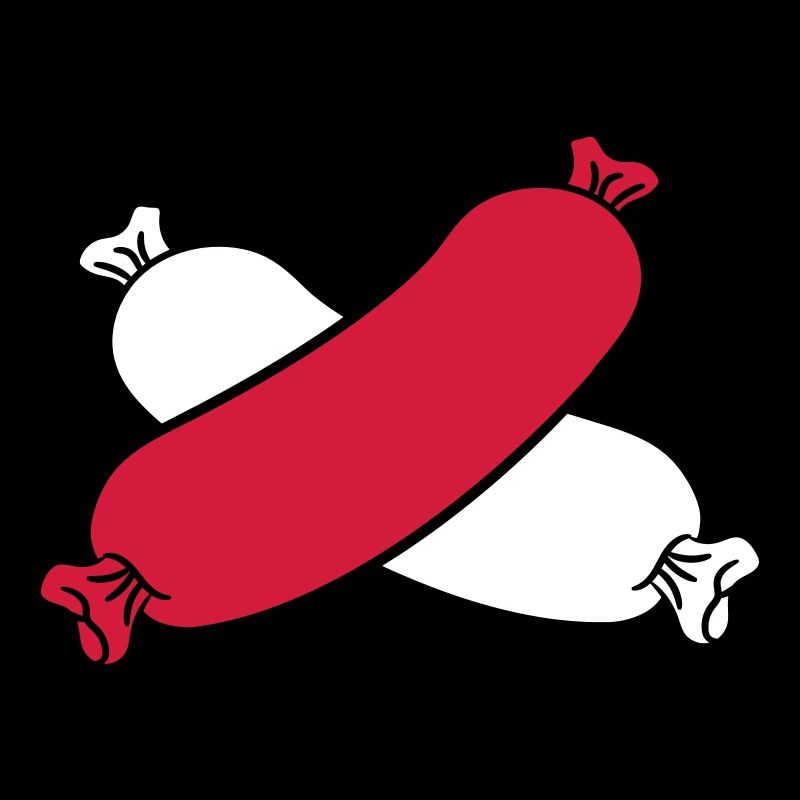 2 saucisses hot-dog saucisse bratwurst long blanc