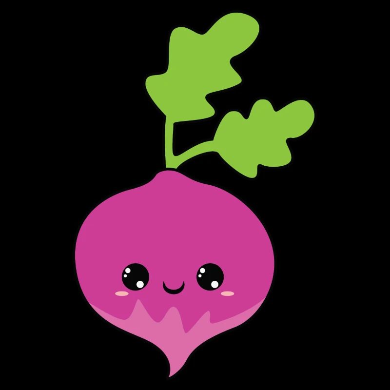 mignons souriants parterres rouges, cute beet root