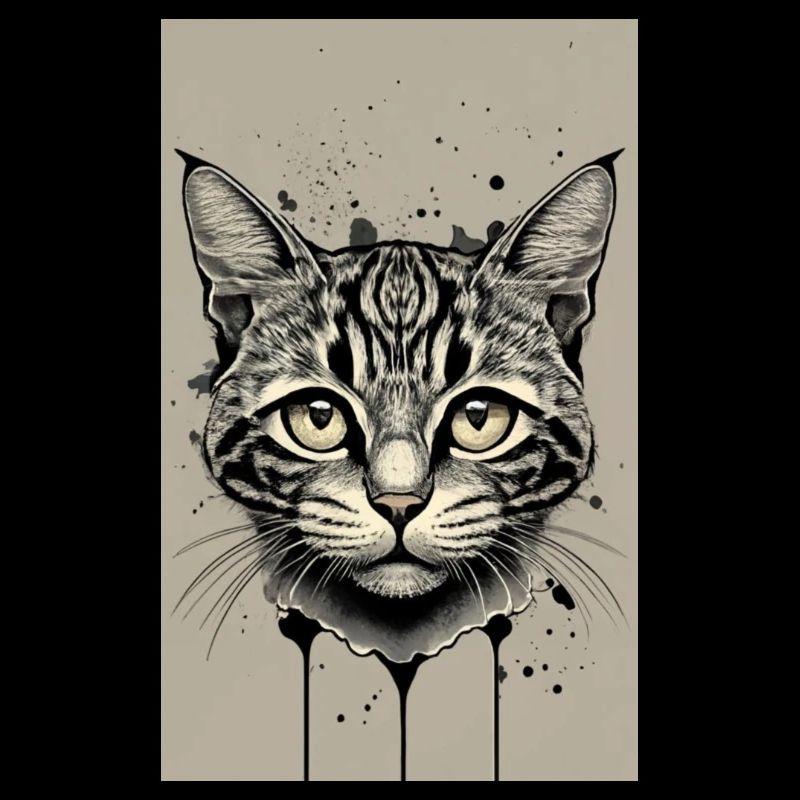 chat noir et blanc