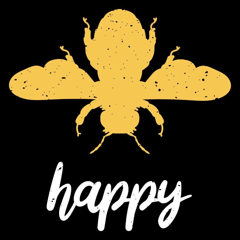 Yellow Bee Happy Bee Be Happy