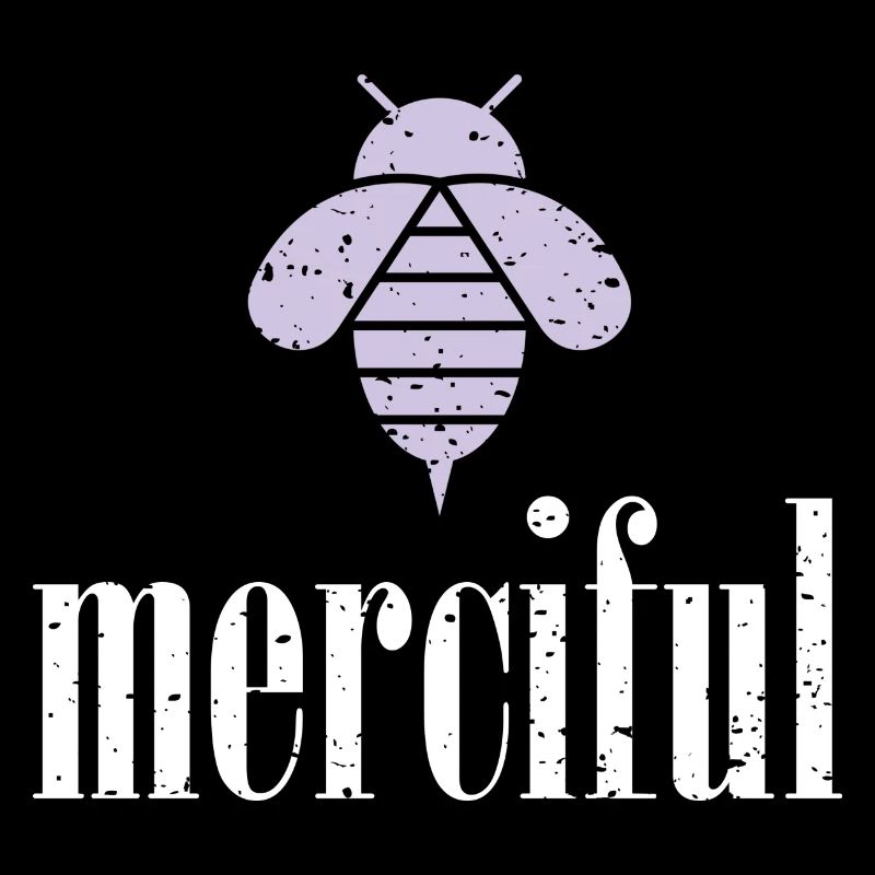 Purple Pastel Bee Merciful Bee Be Merciful