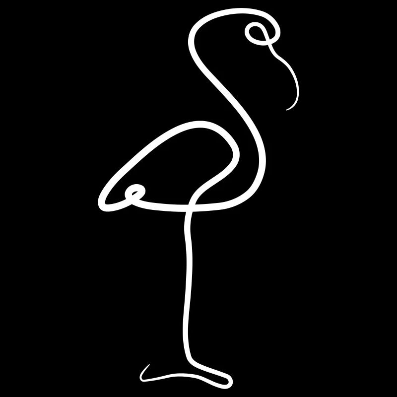 One Line Flamingo