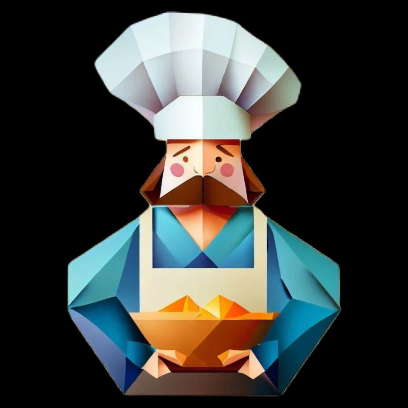 Cuisinier en origami