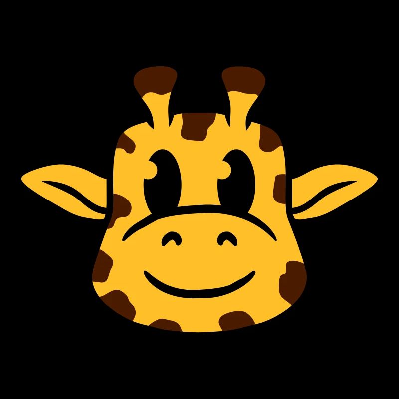 Lustige coole glückliche Giraffe Kopf Gesicht Tier