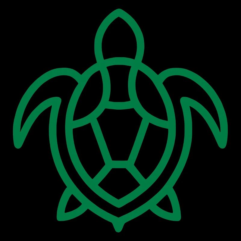 Minimalist Turtle Icon - different colors