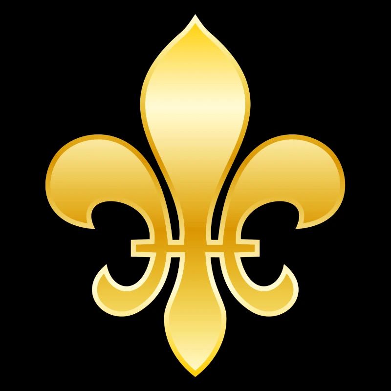 Fleur de Lys / Fleur de Lis Metallic-Gold-Look