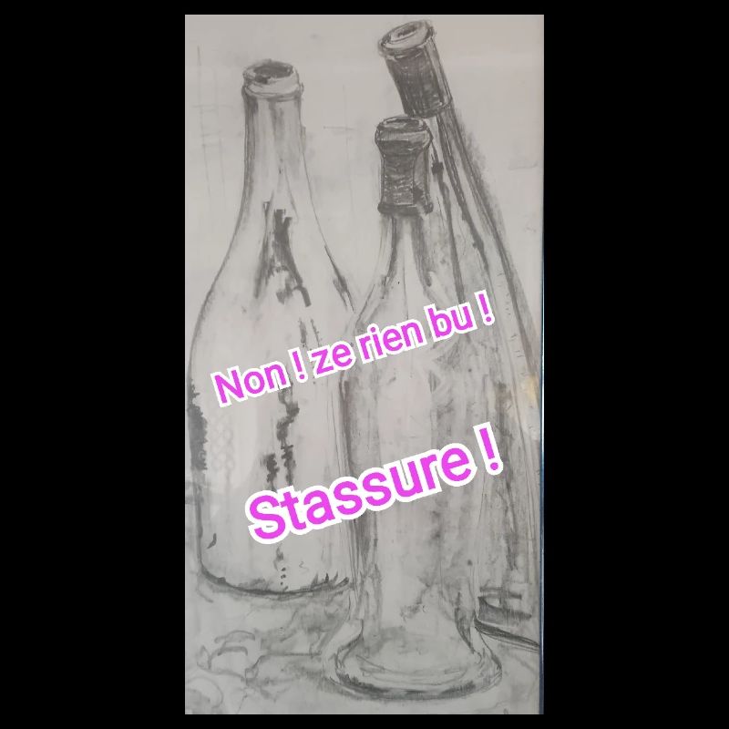 Humour, bouteille alcool vide, idée cadeau