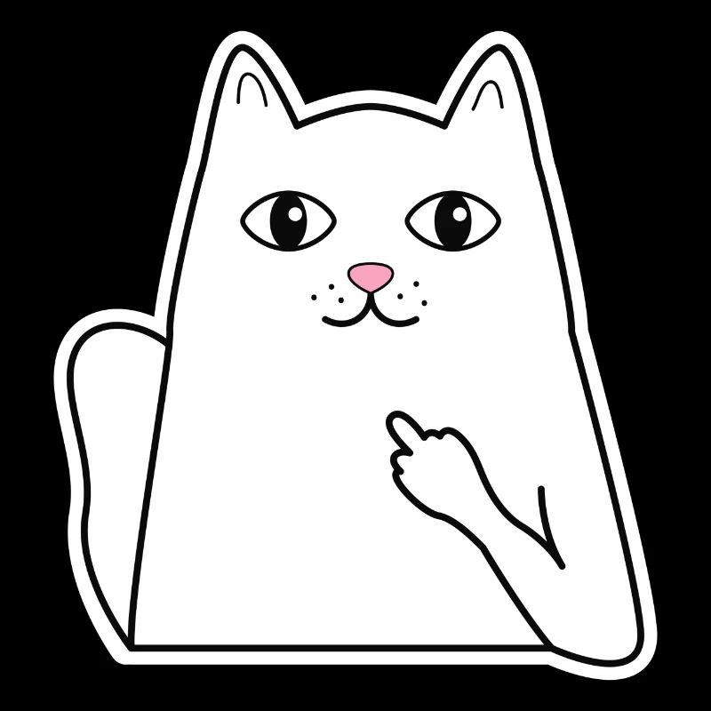 Katze, die ein Mittelfinger-TSHIRT 😻 herstellt